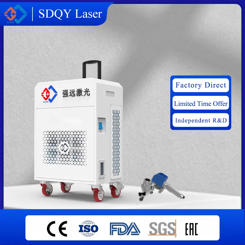 Industrial Portable Laser Device for Oil Stain Removal and Cast Iron Restoration Industrial Portable Laser Device for Oil Stain Removal and Cast Iron Restoration