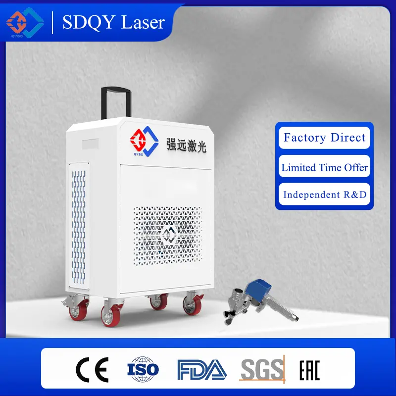 Industrial Portable Laser Device for Oil Stain Removal and Cast Iron Restoration Industrial Portable Laser Device for Oil Stain Removal and Cast Iron Restoration